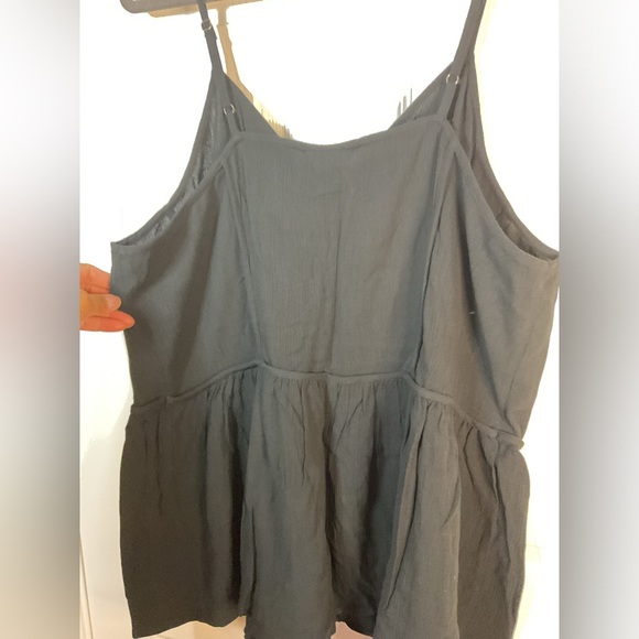 NWT Women's Flowy Tank Top - Knox Rose Blue Floral XXL Black - Picture 4 of 5